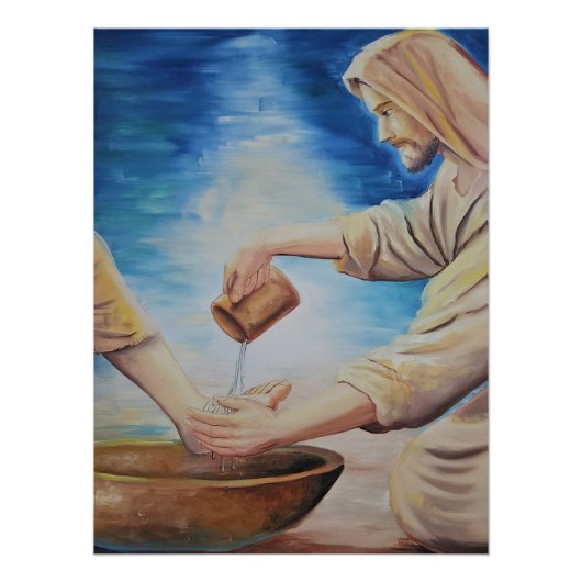 Der dienende König: Jesus wäscht Füße  Poster (Vorderseite)