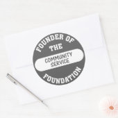 Der Dienst der Gemeinschaft beginnt mit mir als St Runder Aufkleber (Umschlag)