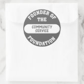 Der Dienst der Gemeinschaft beginnt mit mir als St Runder Aufkleber (Tasche)