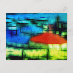 Der digitale Effekt des Strandes "Impressum" Feiertagspostkarte