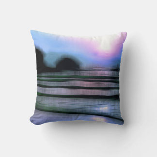 Der digitale Effekt des Strandes "Impressum" Kissen