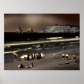 Der digitale Effekt des Strandes "Impressum" Poster (Vorne)