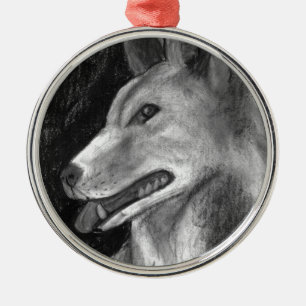 Der Dingo Silbernes Ornament
