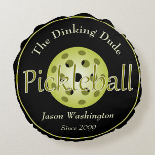 Der Dinking-Typ / Duo-Pickleball-Ball Rundes Kissen