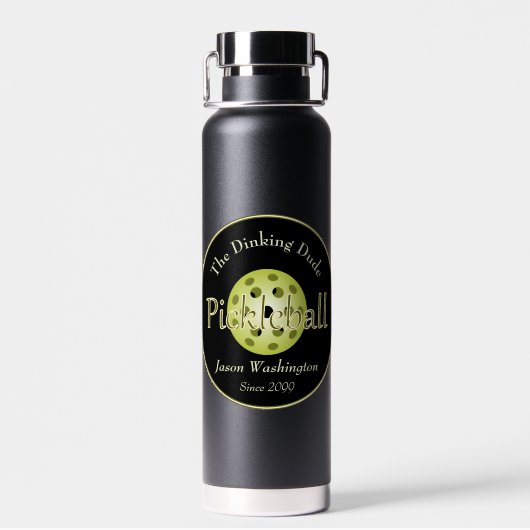 Der Dinking Typ Duo Pickleball Ball The Thour Trinkflasche (Rückseite)