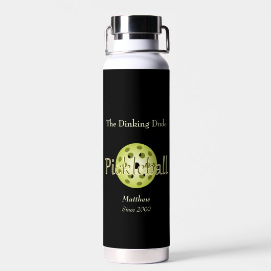 Der Dinking Typ Duo Pickleball Ball Trinkflasche (Rückseite)
