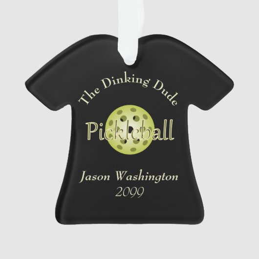 Der Dinking-Typ Pickleball Ball Ornament (Vorderseite)