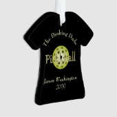 Der Dinking-Typ Pickleball Ball Ornament (Vorderseite)