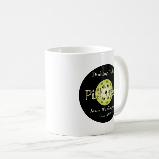 Der Dinking Typ Typ Pickleball Ball Kaffeetasse (VorderseiteRechts)