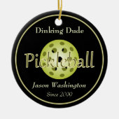 Der Dinking Typ Typ Pickleball Ball Keramik Ornament (Vorne)