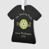 Der Dinking Typ Typ Pickleball Ball Ornament (Vorderseite)