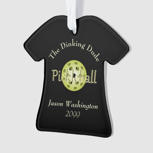 Der Dinking Typ Typ Pickleball Ball Ornament (Vorderseite)