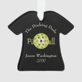 Der Dinking Typ Typ Pickleball Ball Ornament (Vorderseite)