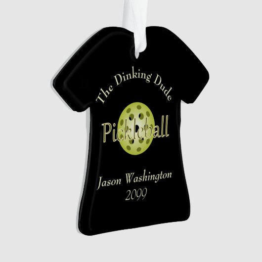 Der Dinking Typ Typ Pickleball Ball Ornament (Vorderseite)