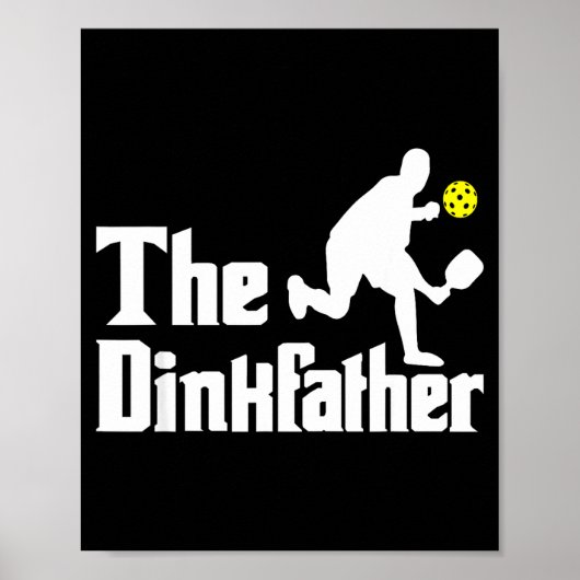 Der Dinkvater - lustiger Pickleball-Spieler Paddle Poster (Vorne)