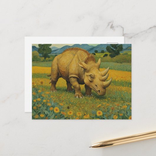 Der Dino Postkarte (Vorderseite/Rückseite Beispiel)