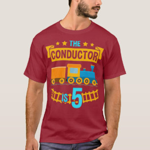Der Dirigent ist 5 5. Geburtstagszug Eisenbahn T-Shirt
