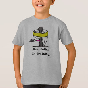 Der Disc-Golfspieler im Training scherzt Shirt