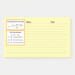 Der diskriminierende und der unberechenbare Formel Post-it Klebezettel