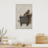 Der Distelfink Gemälde Carel Fabritius Vogel Kunst Poster (Küche)