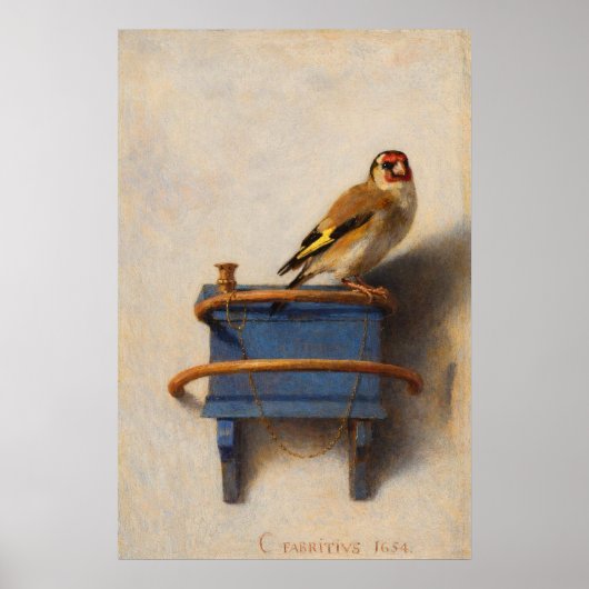 Der Distelfink von Carel Fabritius Poster (Vorne)