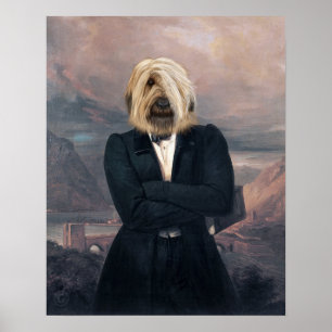 Der distinguierte Schäferhund Lustiges Haustier Poster