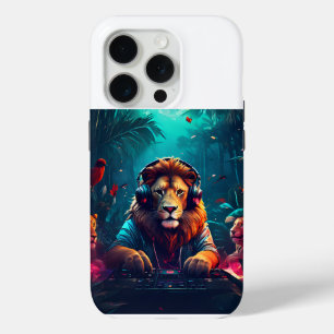 der DJ-Löwe, der Musik im Dschungel spielt Case-Mate iPhone Hülle