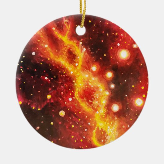Der DNA-Nebel Keramik Ornament (Vorne)