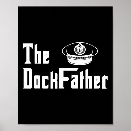 Der Dock Vater Kapitän Des Bootes Vater Lustiger V Poster (Vorne)