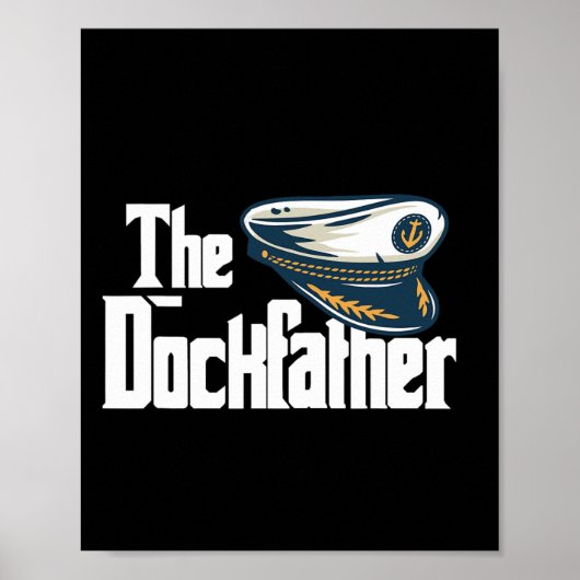 Der Dockfather Lustiger Boating Angelboot Vater Ca Poster (Vorne)