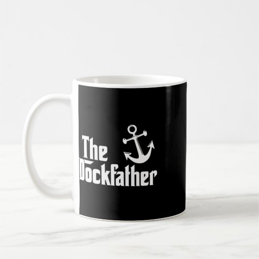 Der Dockfather Lustiges Boot Anglerboot Vater Capt Kaffeetasse (Links)
