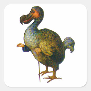 Der Dodo-Vogel aus Alice im Wunderland Quadratischer Aufkleber