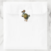 Der Dodo-Vogel aus der Alice im Wunderland Quadratischer Aufkleber (Tasche)