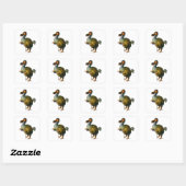 Der Dodo-Vogel Quadratischer Aufkleber (Blatt)