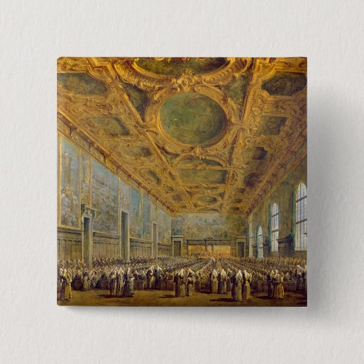 Der Doge von Venedig dem Rat dankend Button (Vorderseite)