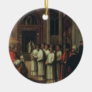 Der Doge Ziani trifft Papst Alexander III Keramik Ornament