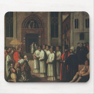 Der Doge Ziani trifft Papst Alexander III Mousepad