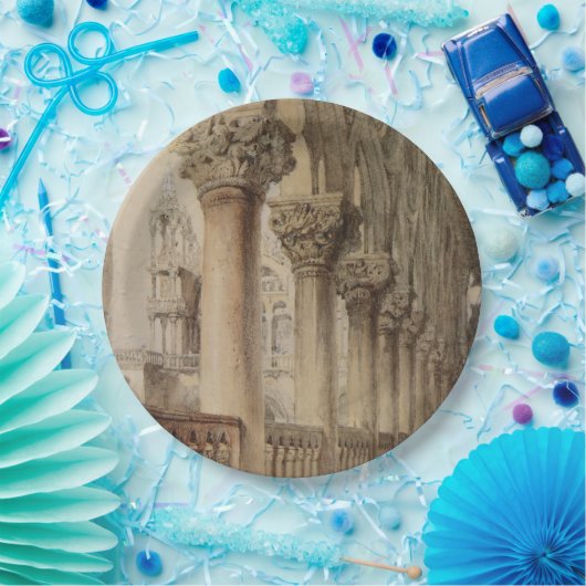 Der Dogenpalast (von John Ruskin) Pappteller (Party)