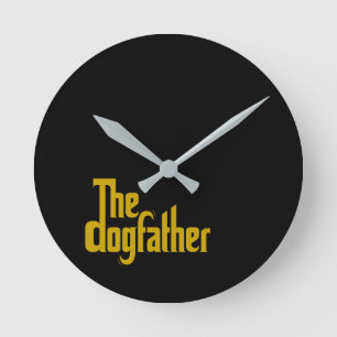 Der Dogfather - Hunde-Vater Vatertagsgeschenk Runde Wanduhr