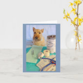 Der Dogtor wird bald da sein Karte (Gelbe Blume)