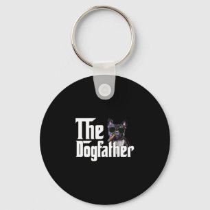 Der Dogvater, der Besitzer des Bulldoggen Dogs Lov Schlüsselanhänger