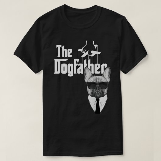 Der Dogvater, der französische Bulldog-Frenchie-Hu T-Shirt (Design vorne)