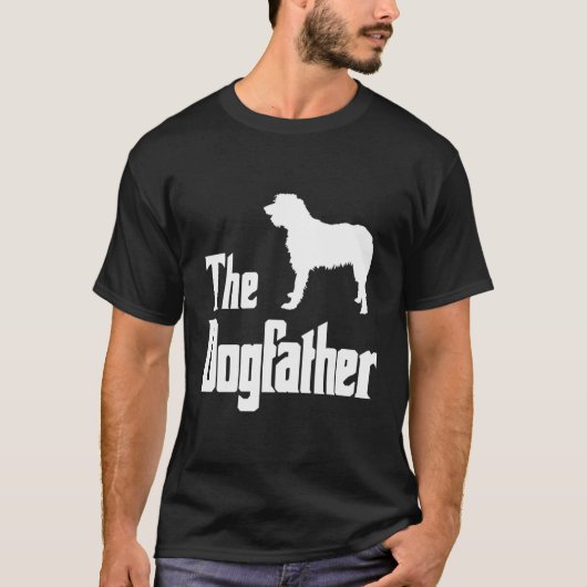 Der Dogvater Funny Dog Gabe Funny Irish Wolfhound T-Shirt (Vorderseite)