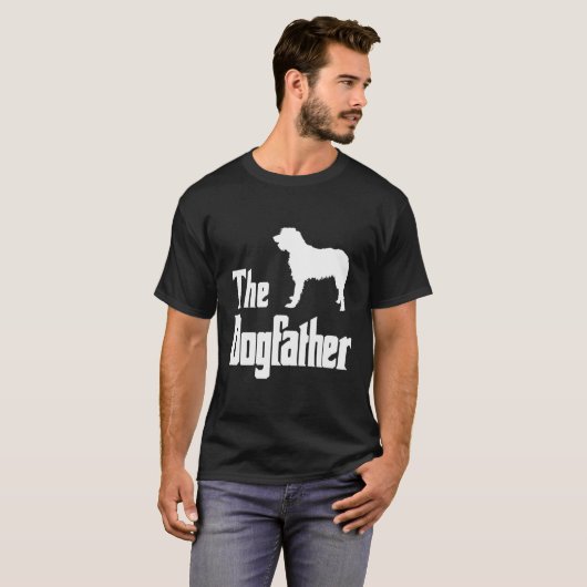 Der Dogvater Funny Dog Gabe Funny Irish Wolfhound T-Shirt (Vorne ganz)