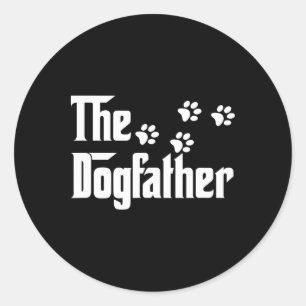 Der Dogvater T Shirt Vater Väter Tag Geschenk Dog  Runder Aufkleber