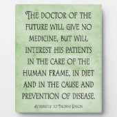 Der Doktor des zukünftigen Chiropraktischen Zitats Fotoplatte (Vorderseite)