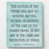 Der Doktor des zukünftigen Chiropraktischen Zitats Fotoplatte (Vorderseite)