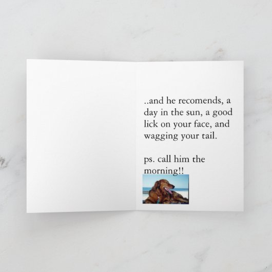 Der Doktor ist da... Karte (Innenseite)