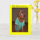 Der Doktor ist da... Karte (Gelbe Blume)