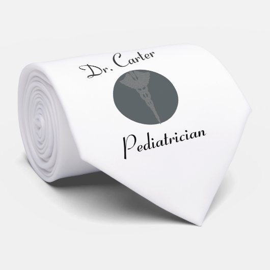 Der Doktor Professional Medical Caduceus Logo Krawatte (Gerollt)